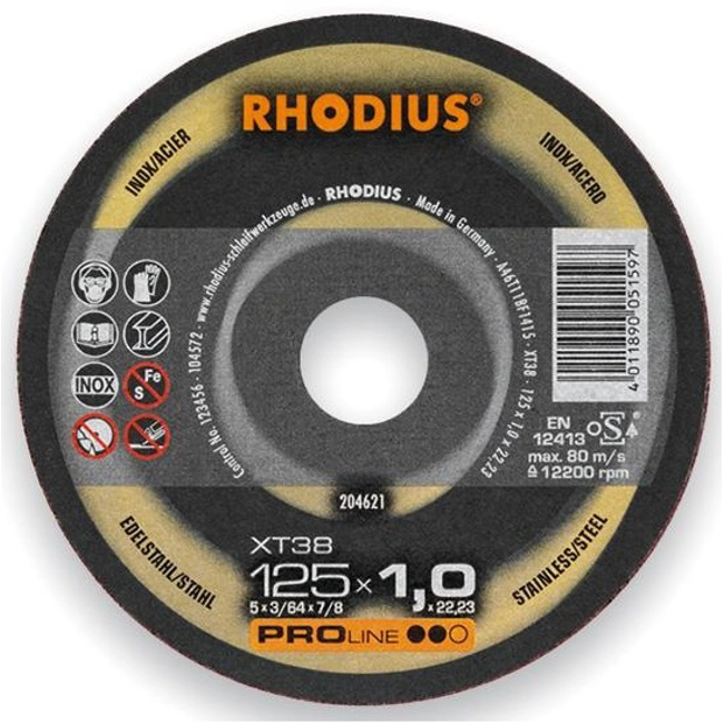 Vendita online Disco da taglio Rhodius 125x1 inox XT38